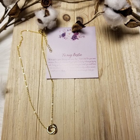 Very Nice To my BESTIE necklace in gold - Picture 3 of 10